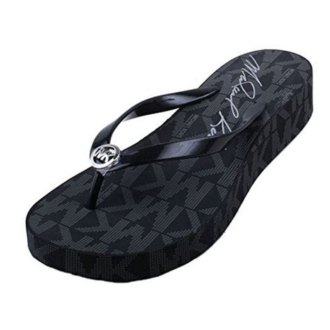 michael kors flip flops black friday|Michael Kors black heels sandals.